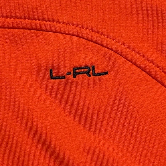 L-RL Ralph Lauren Active Women's XL Orange Navy Full Zip Stretch Athletic Jacket - Picture 5 of 13